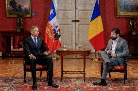 Romanian President Klaus Iohannis Visits Chile